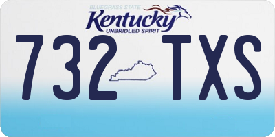 KY license plate 732TXS