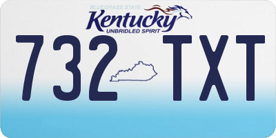 KY license plate 732TXT