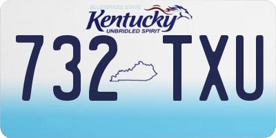 KY license plate 732TXU