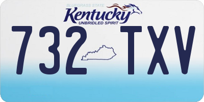 KY license plate 732TXV