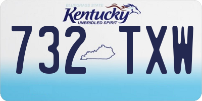 KY license plate 732TXW