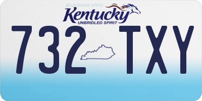 KY license plate 732TXY