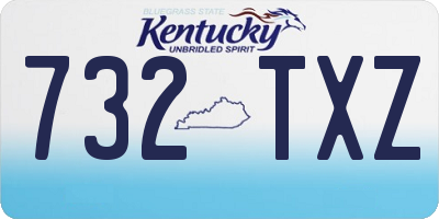 KY license plate 732TXZ