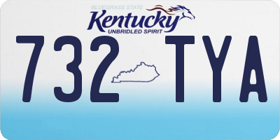 KY license plate 732TYA
