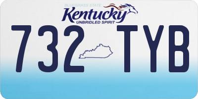 KY license plate 732TYB