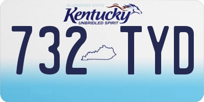 KY license plate 732TYD