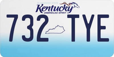 KY license plate 732TYE