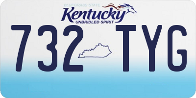 KY license plate 732TYG