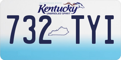 KY license plate 732TYI