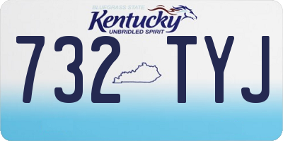 KY license plate 732TYJ