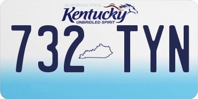 KY license plate 732TYN