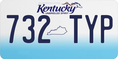 KY license plate 732TYP