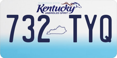 KY license plate 732TYQ