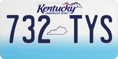 KY license plate 732TYS