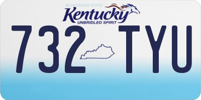 KY license plate 732TYU