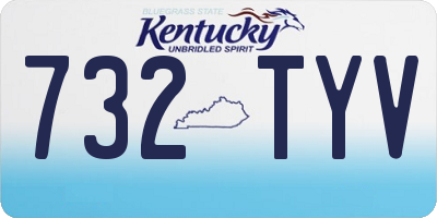 KY license plate 732TYV