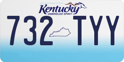 KY license plate 732TYY