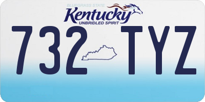 KY license plate 732TYZ