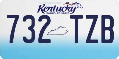 KY license plate 732TZB