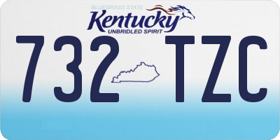 KY license plate 732TZC