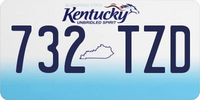 KY license plate 732TZD