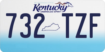 KY license plate 732TZF