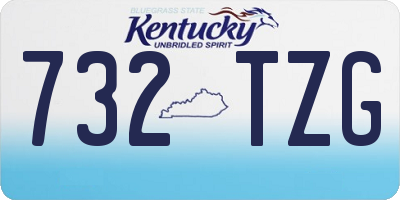 KY license plate 732TZG