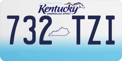 KY license plate 732TZI