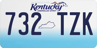 KY license plate 732TZK