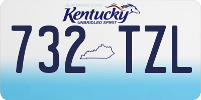 KY license plate 732TZL
