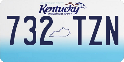 KY license plate 732TZN