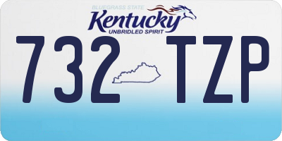 KY license plate 732TZP