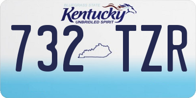 KY license plate 732TZR