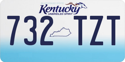 KY license plate 732TZT
