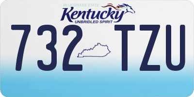 KY license plate 732TZU