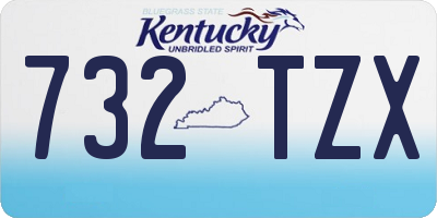 KY license plate 732TZX