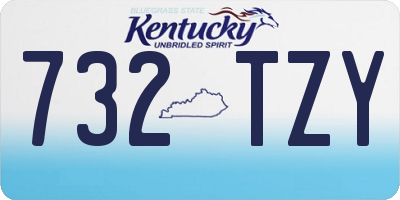 KY license plate 732TZY