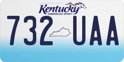 KY license plate 732UAA