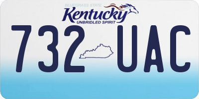 KY license plate 732UAC