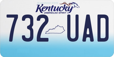 KY license plate 732UAD