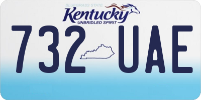 KY license plate 732UAE