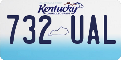 KY license plate 732UAL