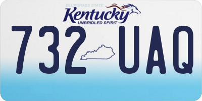 KY license plate 732UAQ