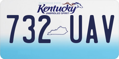 KY license plate 732UAV