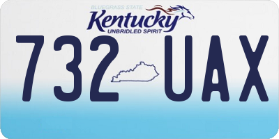 KY license plate 732UAX