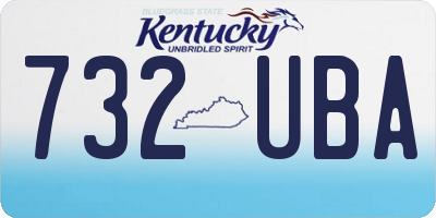 KY license plate 732UBA