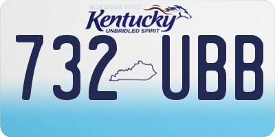 KY license plate 732UBB