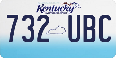 KY license plate 732UBC