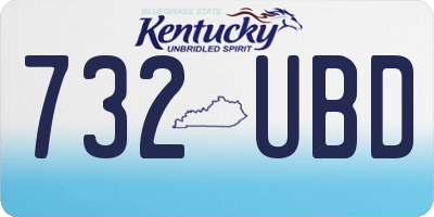 KY license plate 732UBD