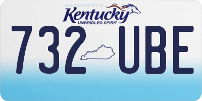 KY license plate 732UBE